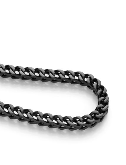 DoppelpanzerArmband schwarz Edelstahl