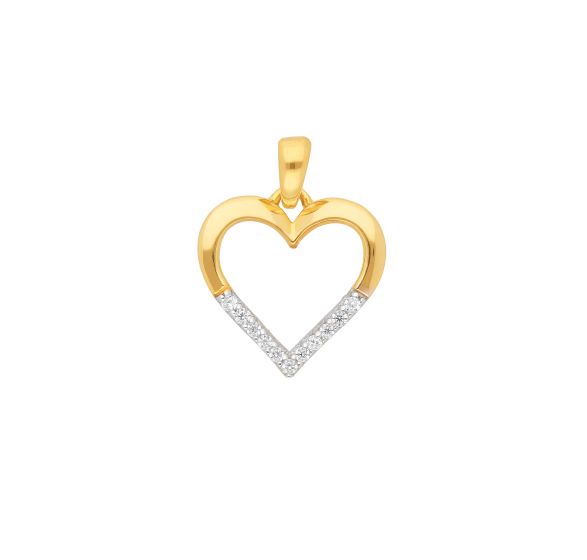 Herz Anhänger mit Zirkonia