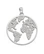 Weltkugel Anhänger mit Zirkonia