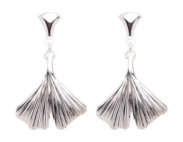 Ginkgoblatt - Ohrhänger mit Stift