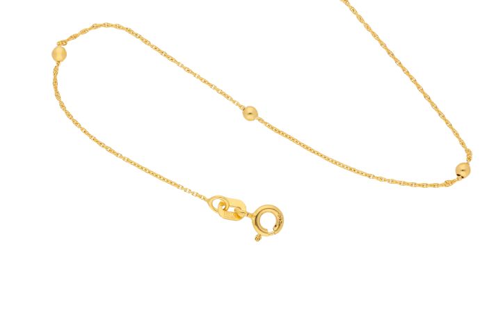 Rundanker Armband 0,6 mm mit Kugeln