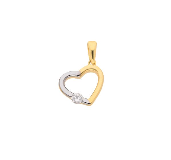 Herz Anhänger mit Zirkonia