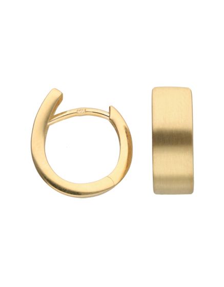 Creolen 5,2 x 14,4mm mattiert, vergoldet