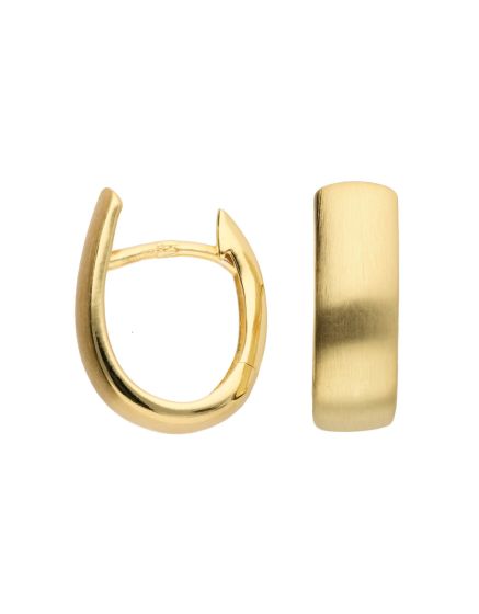 Creolen 5,1 x 16mm, mattiert, vergoldet