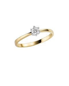 Solitär Ring mit Brillant 0,2 WSI, 4,4mm