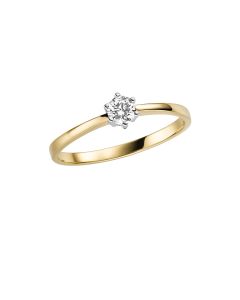 Solitär Ring mit Brillant 0,25 WSI, 4,4mm