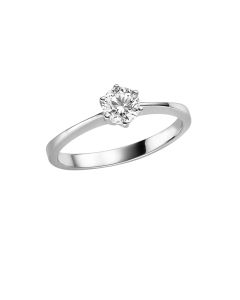 Solitär Ring mit Brillant 0,5 WSI, 5,3mm