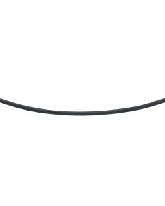 Collier aus Leder, schwarz, 1,5 mm, mit 925 Karabiner