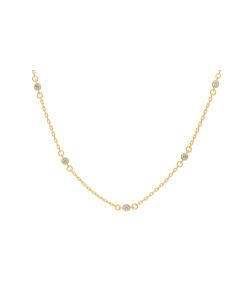 Rundanker Kette 0,7 mm mit Zwischenteilen und Zirkonia