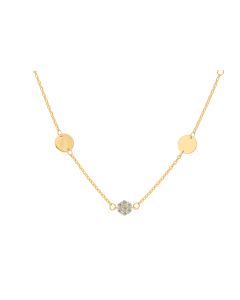 Rundanker Kette 1 mm mit Zwischenteilen und Zirkonia