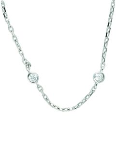 Anker diamatiert Armband 1 mm mit Zwischenteilen mit Zirkonia