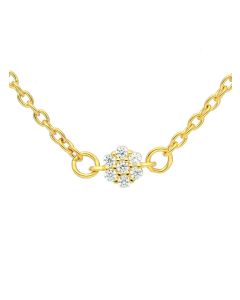 Rundanker Kette mit Zwischenteilen und Zirkonia