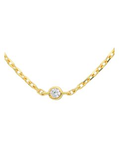 Rundanker Kette mit Zwischenteilen und Zirkonia