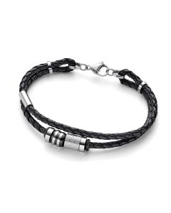 Lederarmband mit Edelstahlelementen