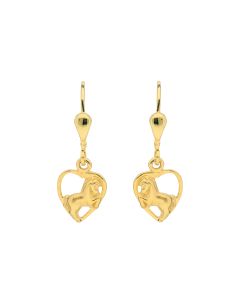 Herz - Ohrhänger mit Brisur