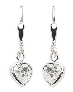 Herz - Ohrhänger mit Brisur