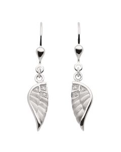 Flügel Ohrhänger Silber