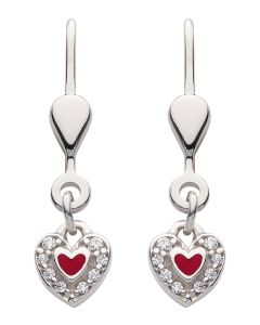 Herz - Ohrhänger mit Brisur