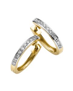 Brillantcreolen 2,1 x 14,1mm, 0,07 WPI