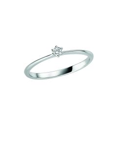 Solitär Ring mit Brillant 0,06 WSI