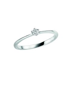Solitär Ring mit Brillant 0,1 WSI