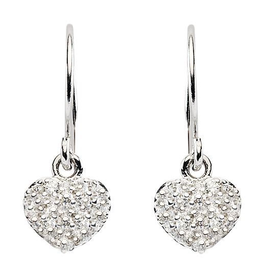 Herz Ohrhänger mit Brisur