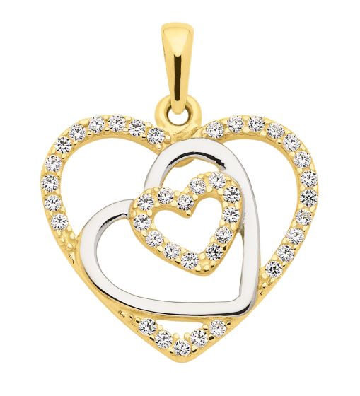 Herz Anhänger mit Zirkonia