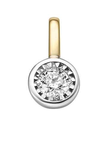 Solitär Kettenanhänger mit Brillant 0,18 WPI, 6mm