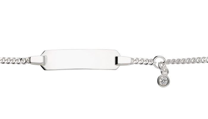 Flachpanzer ID-Band mit Zirkoniaanhänger