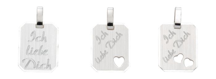 Eckige mit Schrift - Gravurplatte