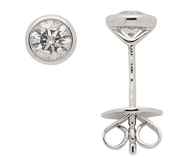 Zarge Ohrstecker mit Brillant