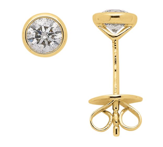 Zarge Ohrstecker mit Brillant