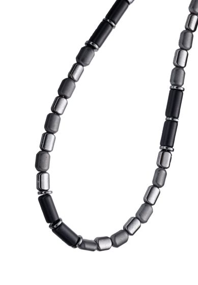 Onyx (Onix) / Hämatit Kette