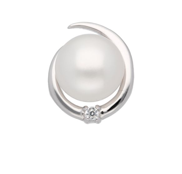 Anhänger mit Zirkonia/Süßwasserzuchtperle