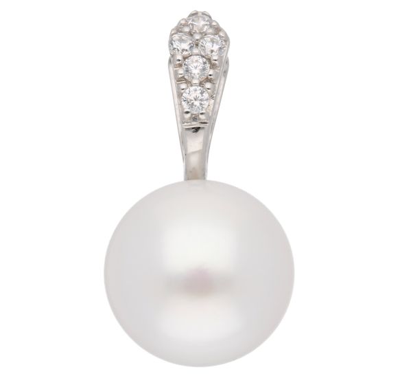 Anhänger mit Zirkonia/Süßwasserzuchtperle