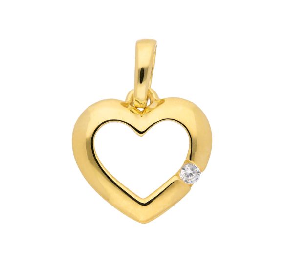 Herz Anhänger mit Zirkonia