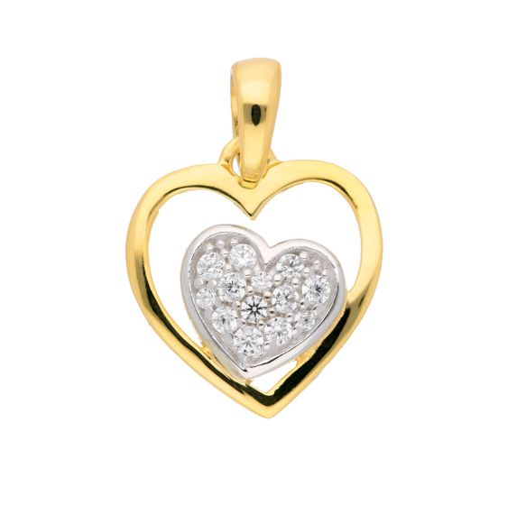 Herz Anhänger mit Zirkonia