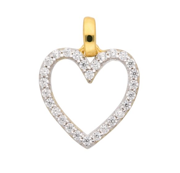 Herz Anhänger mit Zirkonia