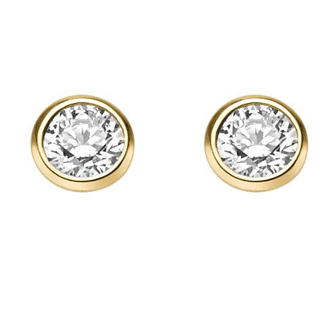 Zarge Ohrstecker mit Brillant 0,5 WSI, 5 mm