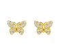 Schmetterling Ohrstecker mit Zirkonia