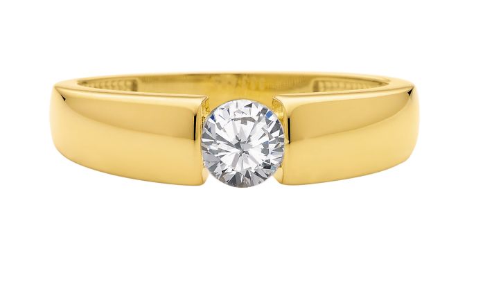 Solitär Ring mit Zirkonia