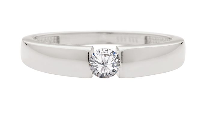 Solitär Ring mit Zirkonia