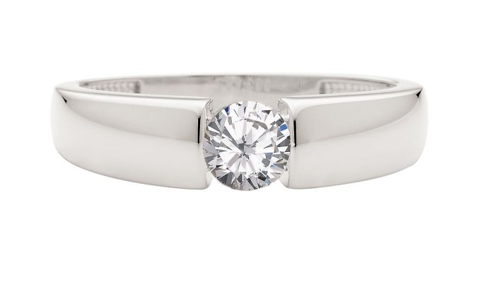 Solitär Ring mit Zirkonia