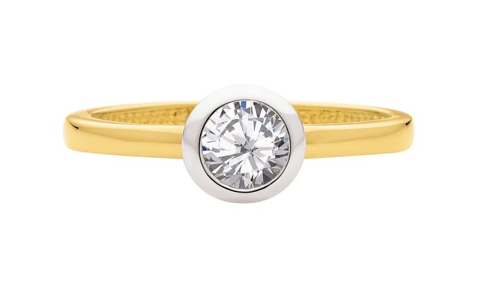 Solitär Ring mit Zirkonia