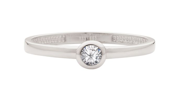 Solitär Ring mit Zirkonia