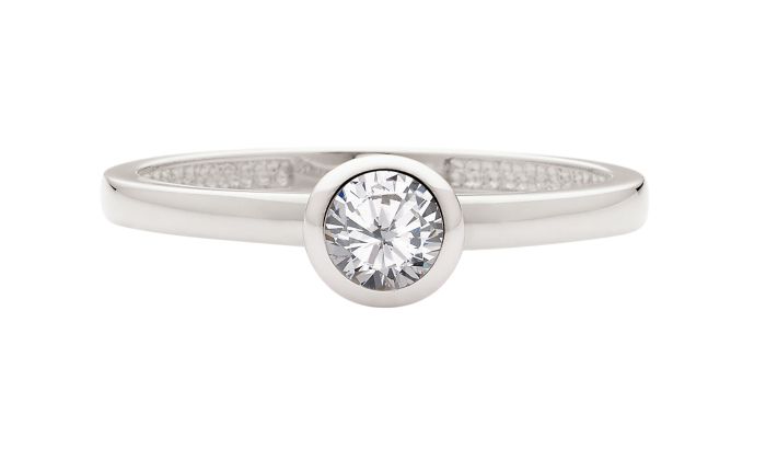 Solitär Ring mit Zirkonia