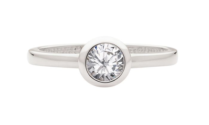 Solitär Ring mit Zirkonia