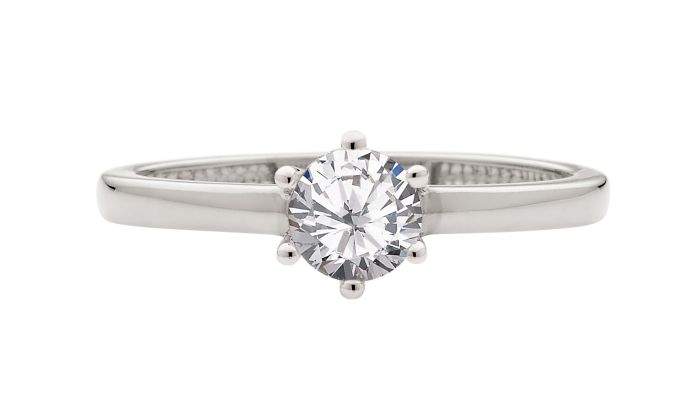 Solitär Ring mit Zirkonia