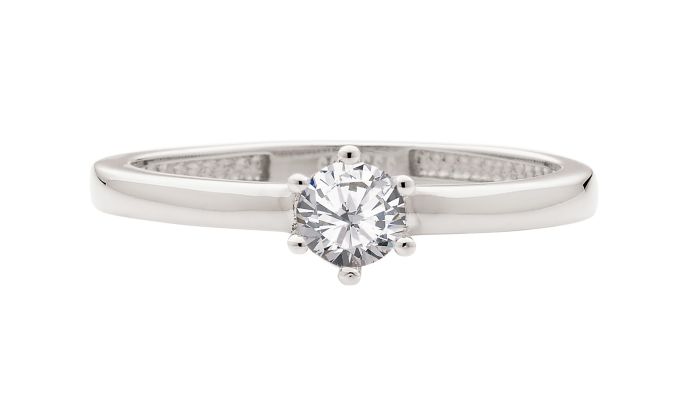 Solitär Ring mit Zirkonia