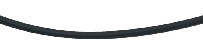 Collier aus Kautschuk, 2 mm, mit 925 Karabiner